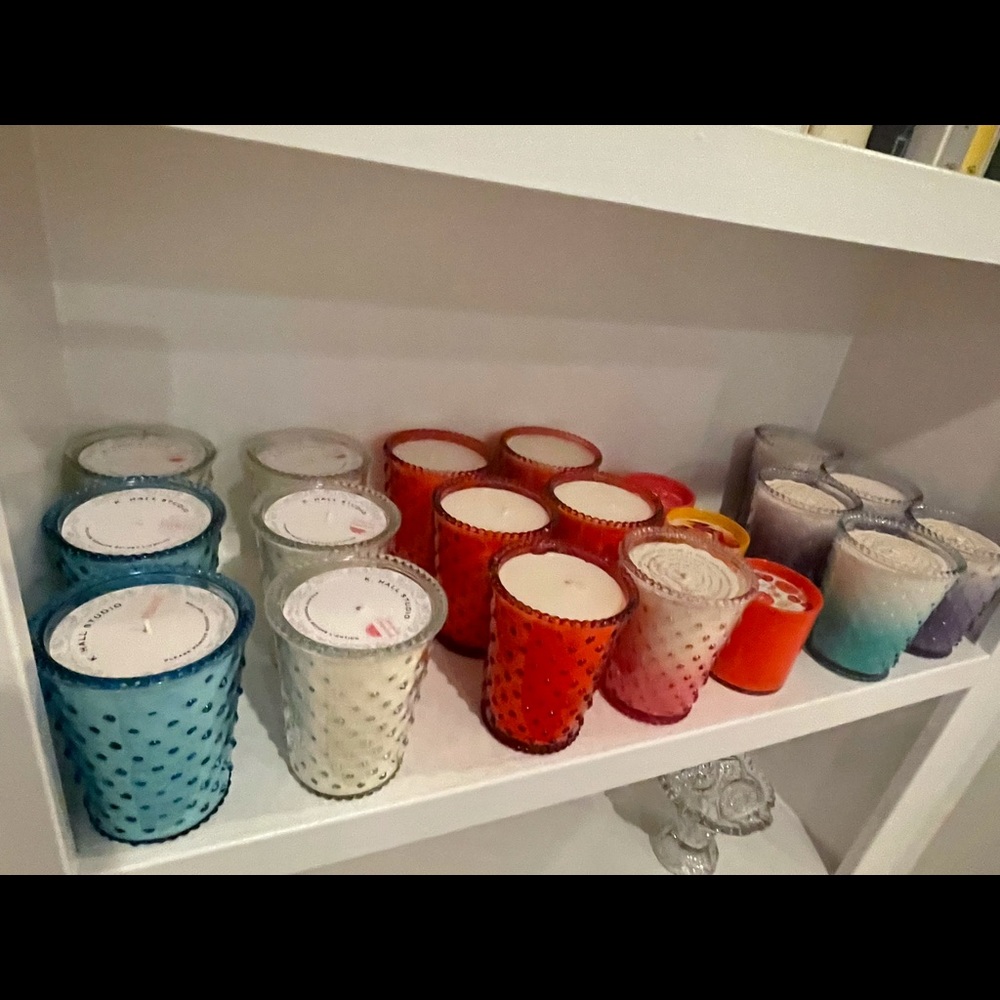 Lavender & Grapefruit Hobnail Glass Candle - NWT - Picture 14 of 15